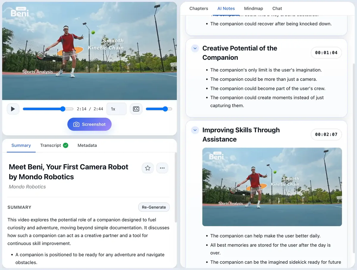 ScribeShot AI-powered study notes with automatic screenshot capture from YouTube videos