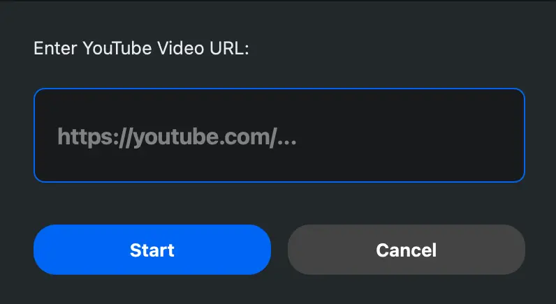 Paste YouTube link