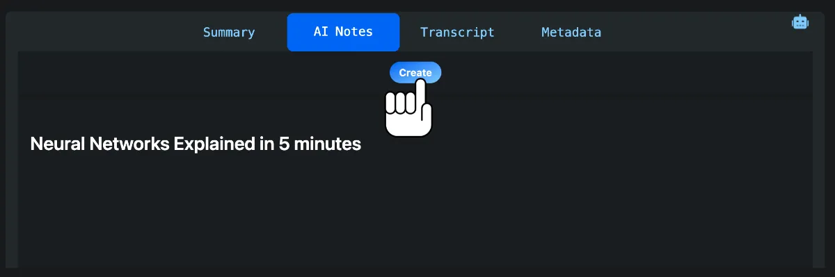 Generate AI notes